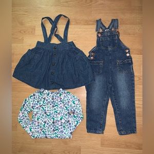 Girl clothes overalls etc.lot bundle